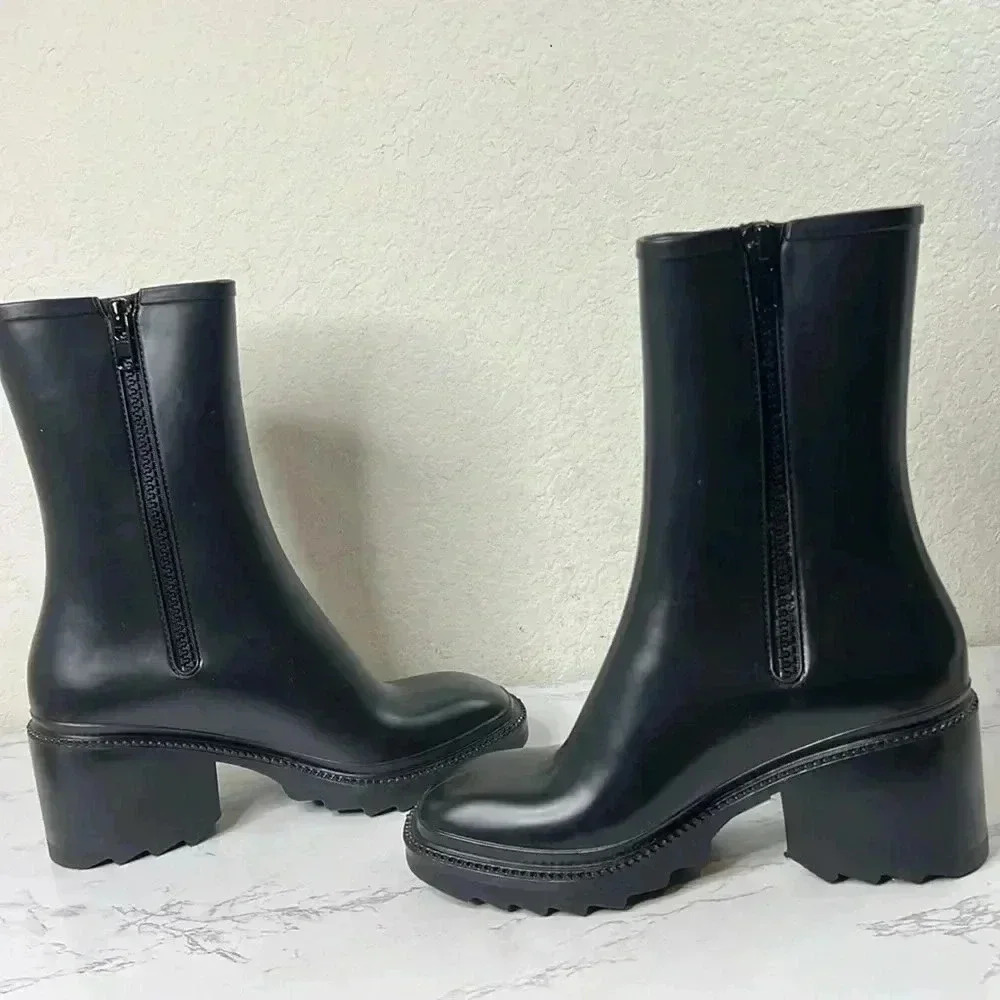 INC International Concepts Black Rain Boots - Picture 10 of 14